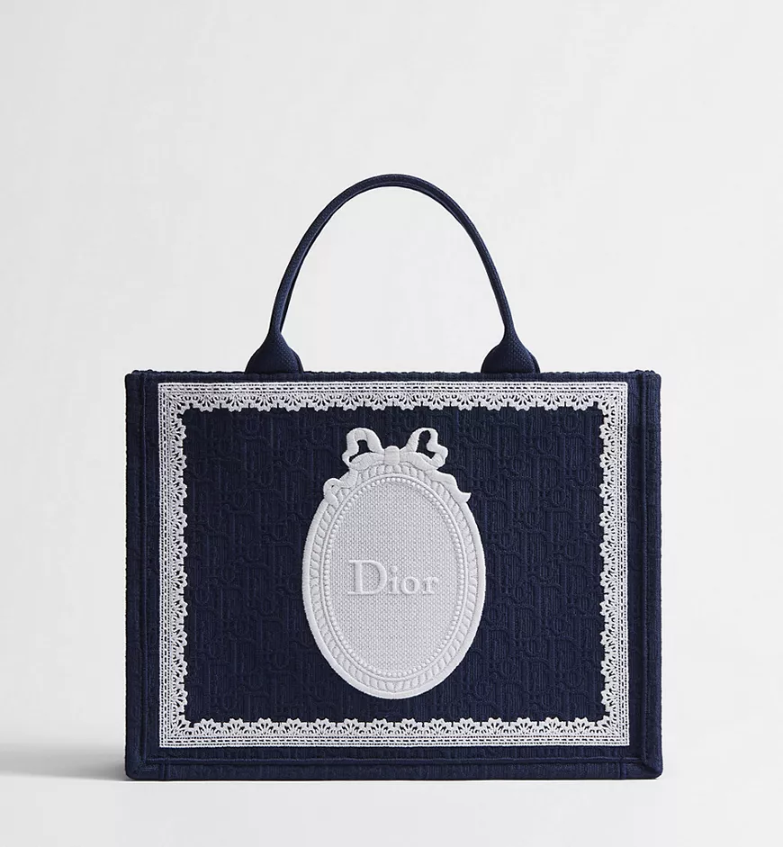 M1354PEHSM928_SBG_E01 Medium Dior Book Tote with Strap - Image 1